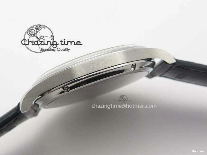 MIROTIME 0425 Portuguese IW545407 Black Dial ZF 1:1 Best Edition On Dark Blue Leather Strap DailyWear 7337